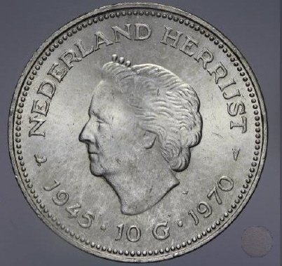 10 GULDEN 25 ANNIVERSARE DELLA LIBERAZIONE 1970 (Utrecht)