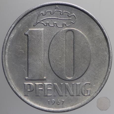 10 PFENNIG III tipo 1967 (Berlin)