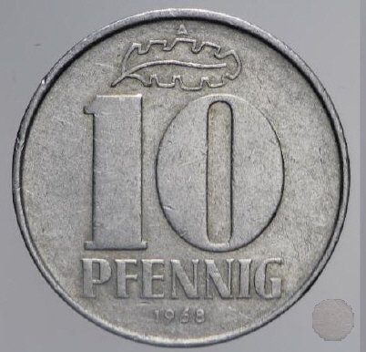 10 PFENNIG III tipo 1968 (Berlin)