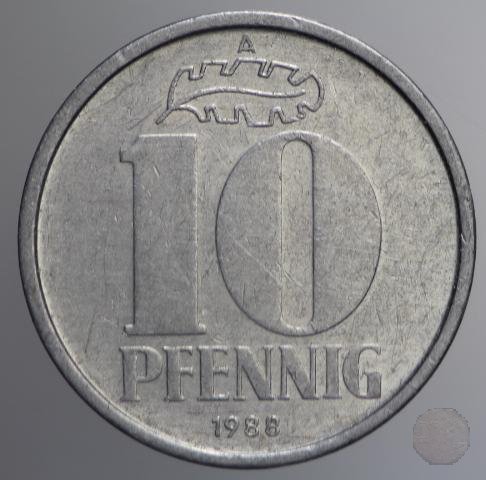 10 PFENNIG III tipo 1988 (Berlin)