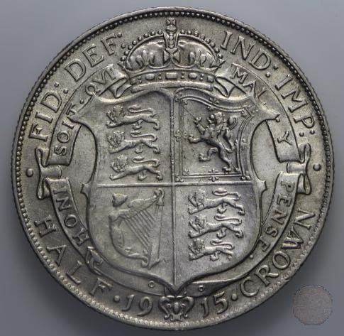 1/2 CROWN ARGENTO 1915 (Londra)