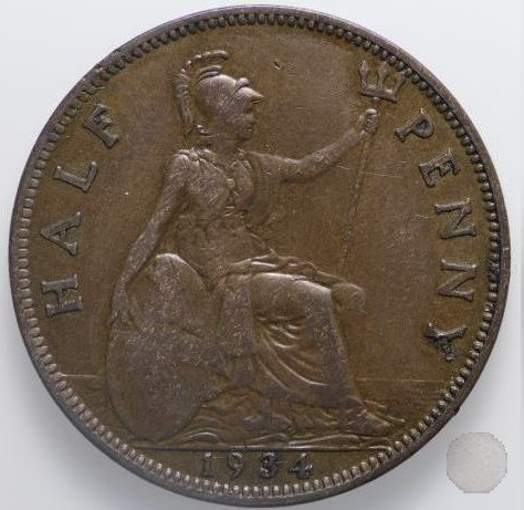 1/2 PENNY III TIPO 1934 (Londra)