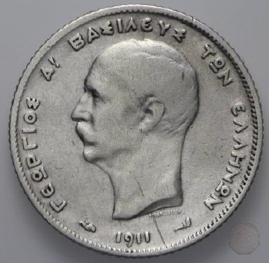 1 DRACHMA Argento 1911 (Parigi)