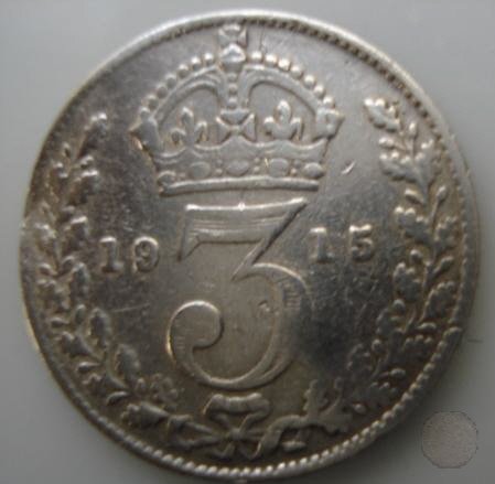 3 PENCE ARGENTO 1915 (Londra)