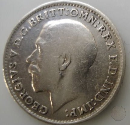 3 PENCE ARGENTO 1918 (Londra)