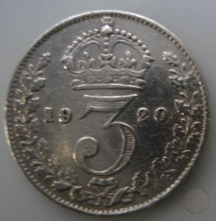 3 PENCE ARGENTO 1920 (Londra)