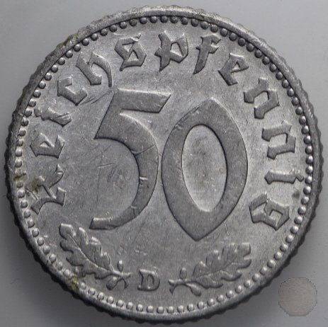 50 REICHSPFENNIG 1943 (Munich)