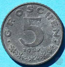 5 GROSCHEN 1957 (Vienna)