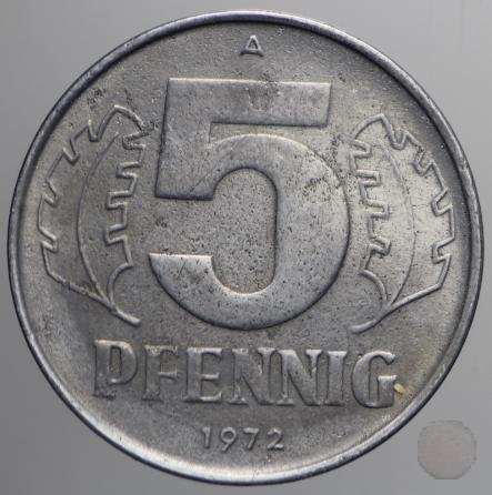 5 PFENNIG III tipo 1972 (Berlin)