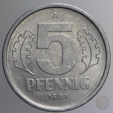 5 PFENNIG IV tipo 1981 (Berlin)