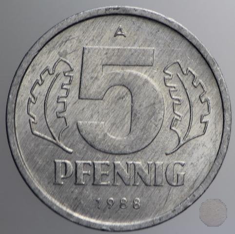 5 PFENNIG IV tipo 1988 (Berlin)