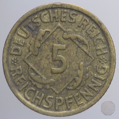 5 REICHSPFENNIG 1935 (Munich)