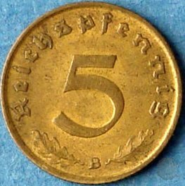 5 REICHSPFENNIG 1938 (Vienna)
