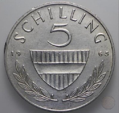 5 SCHILLING Argento 1965 (Vienna)