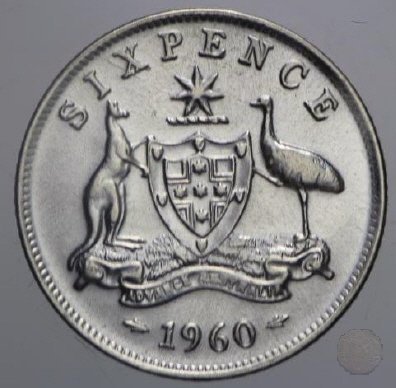 6 PENCE ARGENTO 1960 (Melbourne)