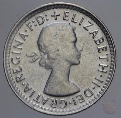 6 PENCE ARGENTO 1960 (Melbourne)