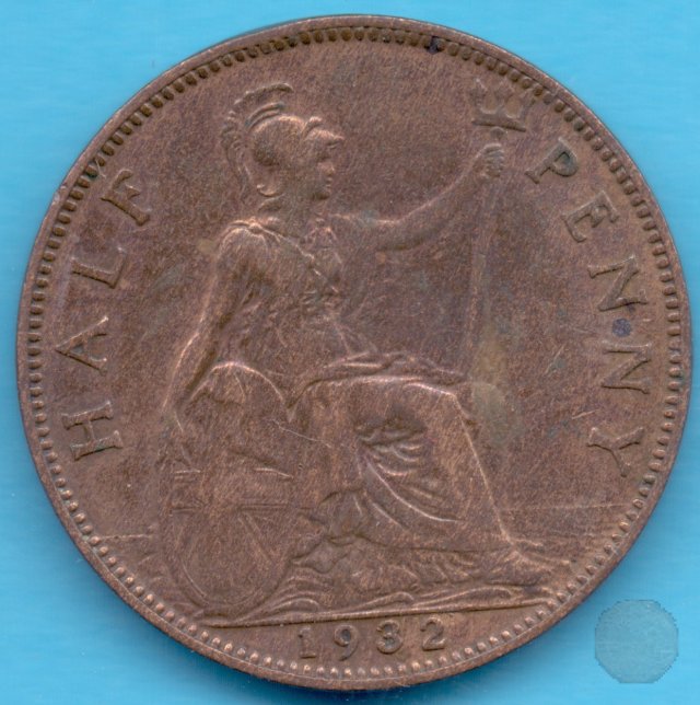 1/2 PENNY III TIPO 1932 (Londra)