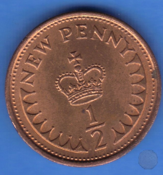 1/2 new penny 1974 (Londra)