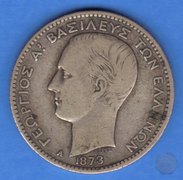 1 DRACHMA Argento 1873 (Parigi)