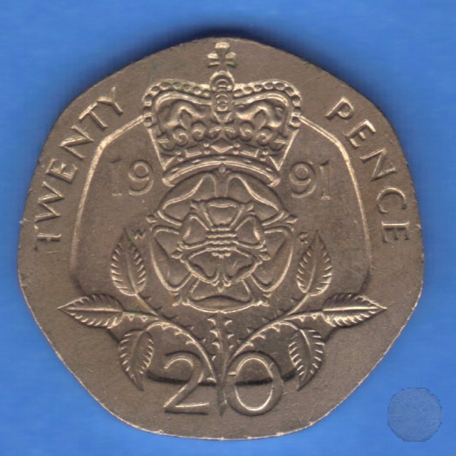 20 pence II tipo 1991 (Londra)