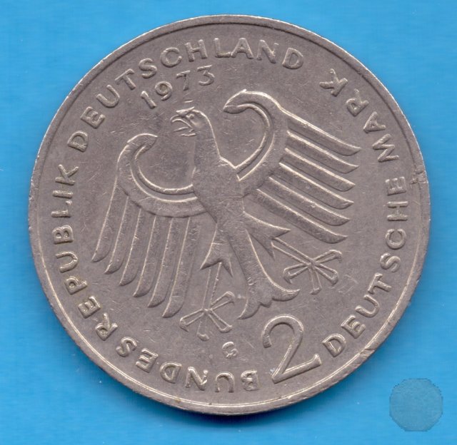 2 MARK KONRAD ADENAUER 1973 (Karlsruhe)