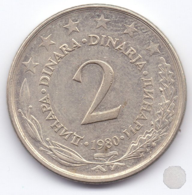 2 dinara III tipo 1980 (Belgrad)