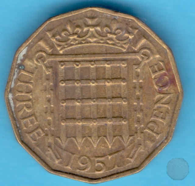 3 pence 1957 (Londra)