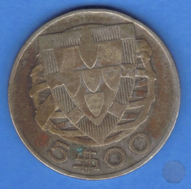 5 ESCUDOS 1942 (Lisbon)