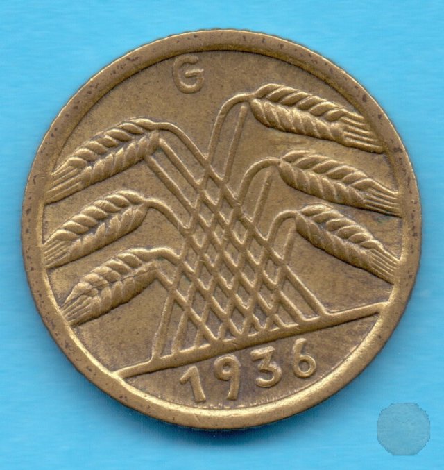 5 REICHSPFENNIG 1936 (Karlsruhe)