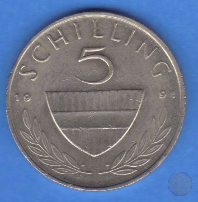 5 SCHILLING 1991 (Vienna)