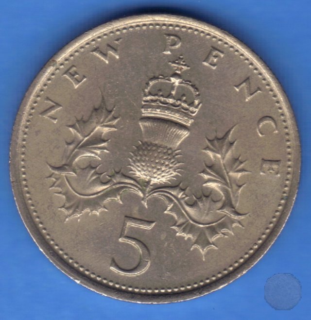 5 new pence 1971 (Londra)