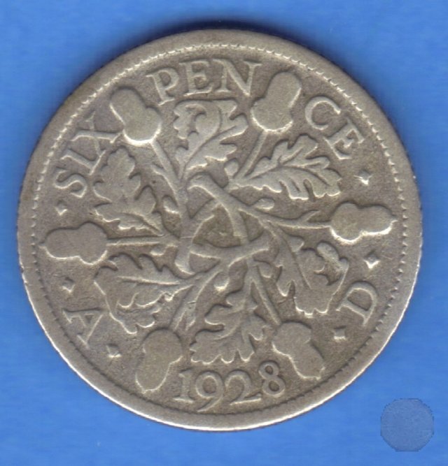 6 PENCE ARGENTO 1928 (Londra)