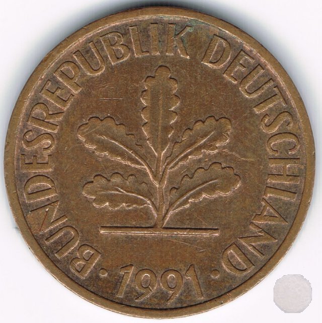 -2 PFENNIG 1991 (Karlsruhe)