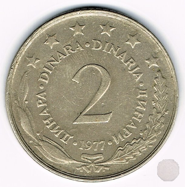 2 dinara III tipo 1977 (Belgrad)