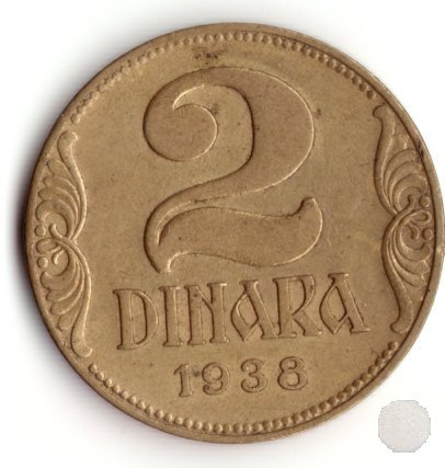 2 Dinara 1938 KM#21 1938 (Parigi)