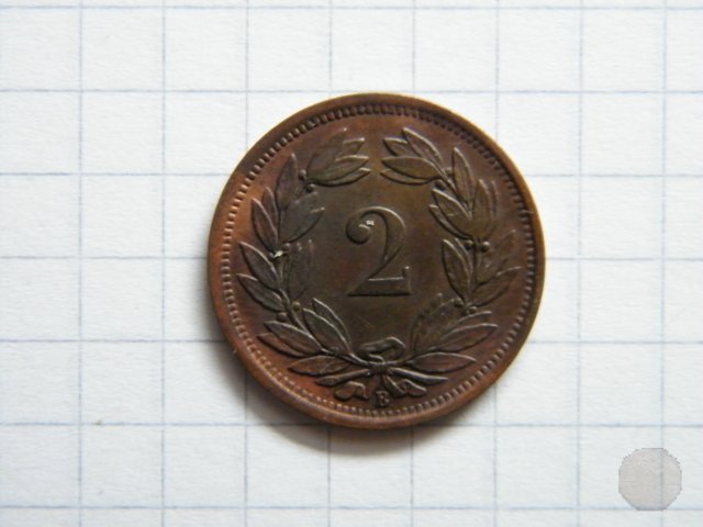 2 RAPPEN I tipo 1879 (Bern)