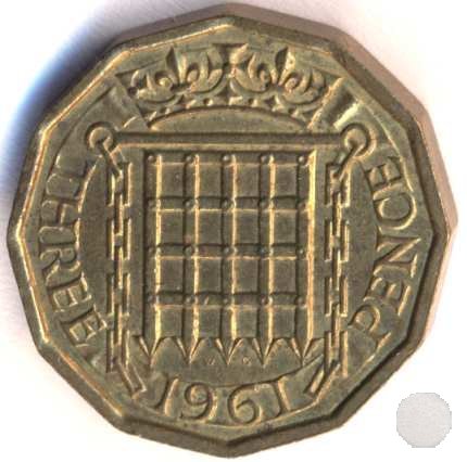 3 pence 1961 (Londra)