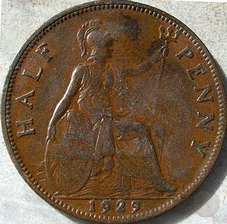 1/2 PENNY III TIPO 1929 (Londra)