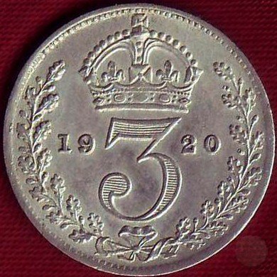 3 PENCE ARGENTO 1920 (Londra)