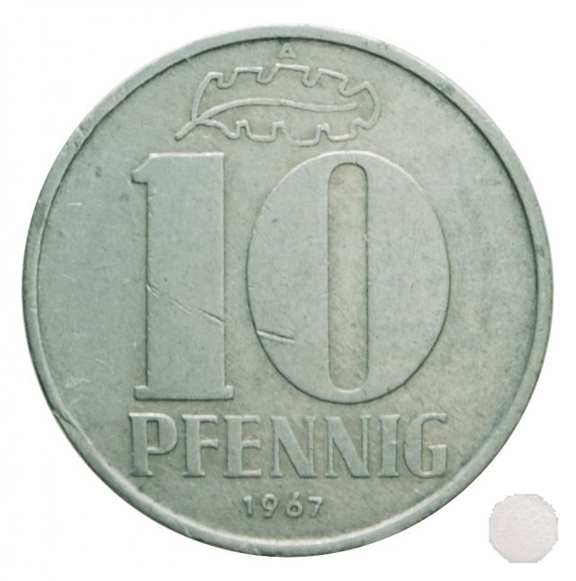 10 PFENNIG III tipo 1967 (Berlin)