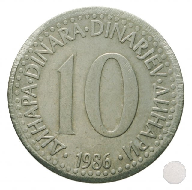 10 dinara III tipo 1986 (Belgrad)