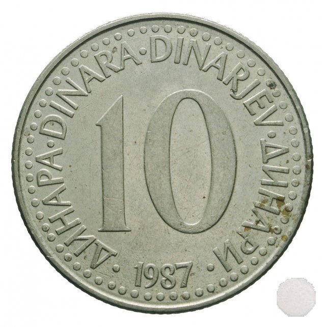 10 dinara III tipo 1987 (Belgrad)