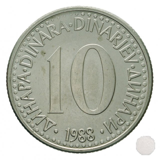 10 dinara III tipo 1988 (Belgrad)