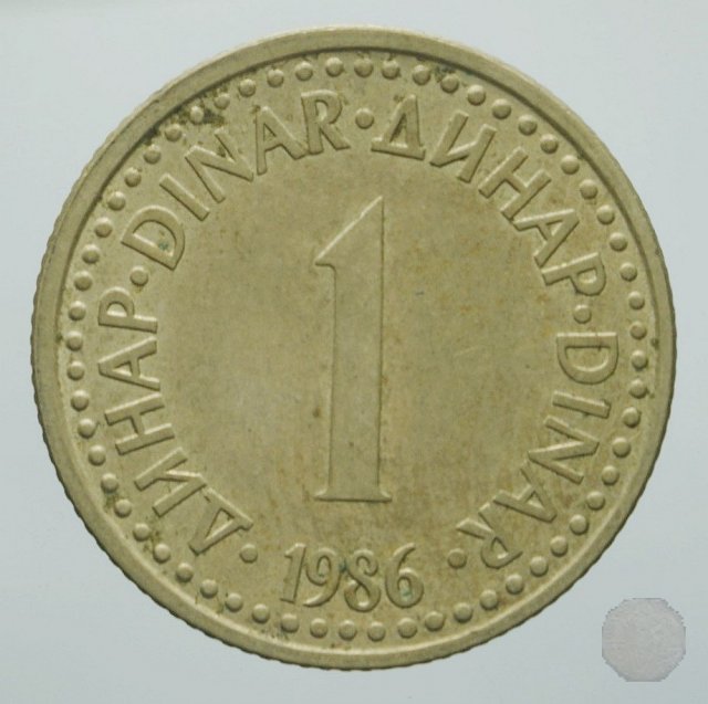 1 dinar VI tipo 1986