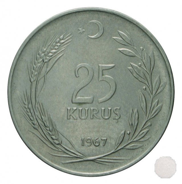 25 KURUS VI tipo 1967 (Istambul)