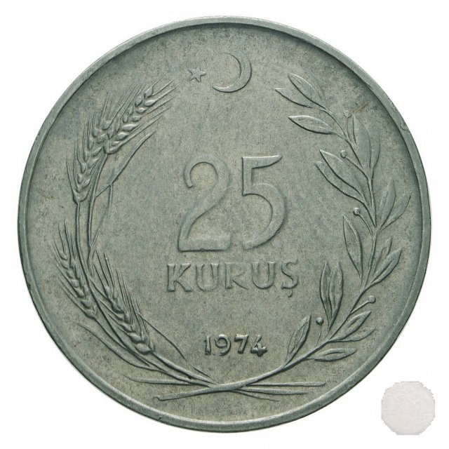 25 KURUS VI tipo 1974 (Istambul)