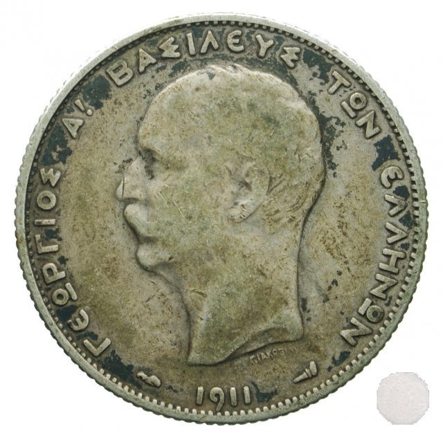 2 DRACHMAI Argento 1911 (Parigi)