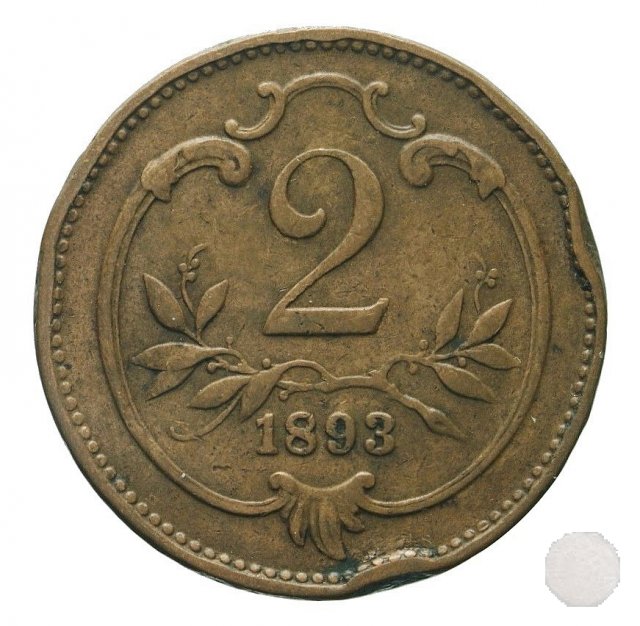 2 HELLER 1893 (Vienna)