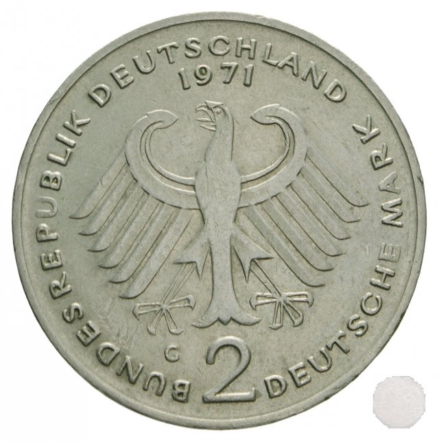 2 MARK KONRAD ADENAUER 1971 (Karlsruhe)