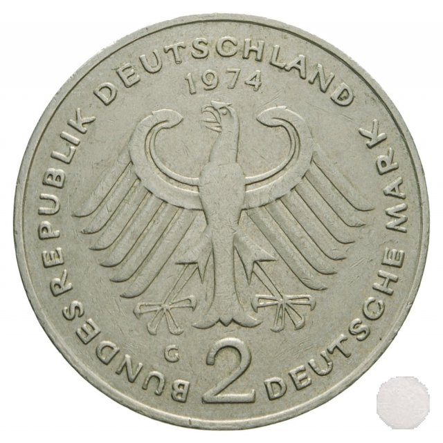 2 MARK KONRAD ADENAUER 1974 (Karlsruhe)